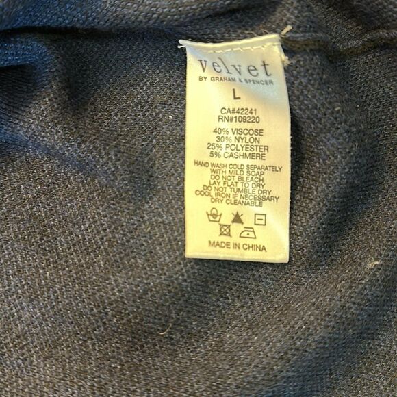 Velvet animal/abstract print pullover blue‎ and black - Picture 3 of 5